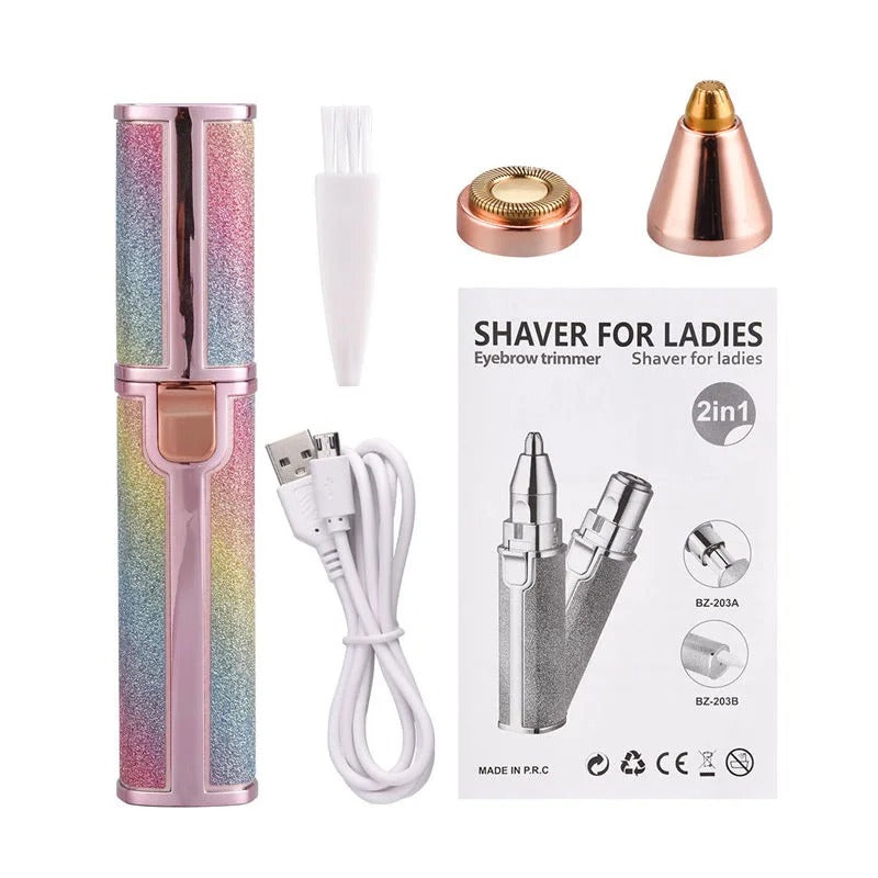 2-in-1 Facial Hair Remover with LED